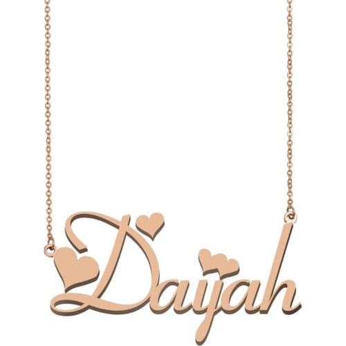 Daijah Name Necklace, Custom Name Necklace for Women Girls Best Friends Birthday Wedding Christmas Mother Days Gift