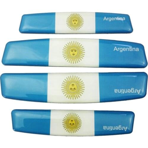 Arabia Argentina Flag Badge Emblem For Audi A3 A4 Buick Dodge Hyundai Ford Fiat Jeep Mercedes Anti Scratch Bumper Stickers Decal
