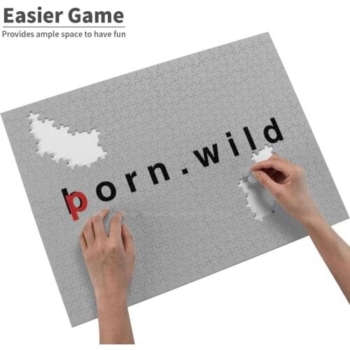 B P O R N W I L D Jigsaw Puzzle For Adults Kids Diy Games Born Wild Born Wild Wild Nascer Selvagem Letras Palavras Lettering