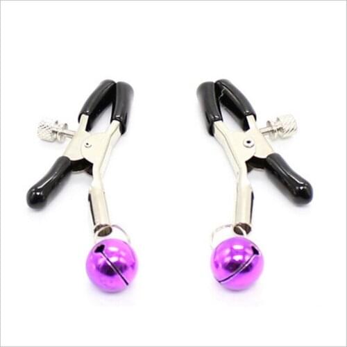 Flirt Toys Nipple Clamps Sex Toys for Woman Metal Clips with Silicone and Bells Sex Slaves Fetish Flirt Stimulator