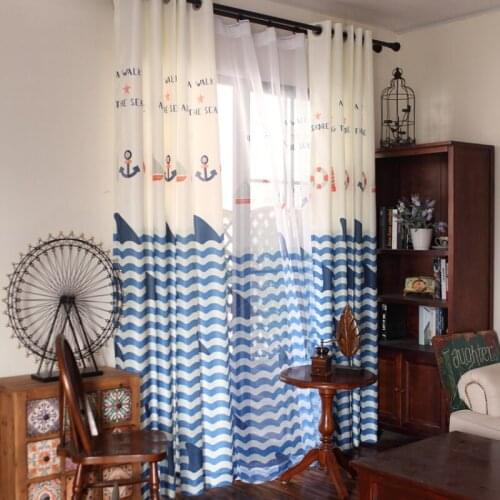 AS Customized Nordic Modern Minimalist Geometric Balcony Gauze Childrens Room Window Curtains for Living Dining Room Bedroom