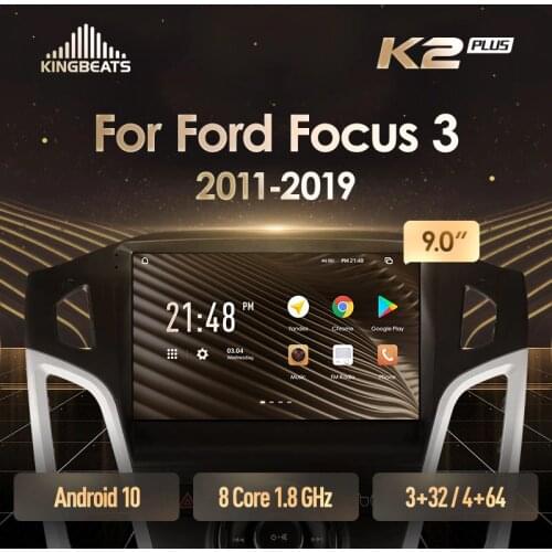 KingBeats Android 10 Octa-Core head unit HU 4G in Dash Car Radio Multimedia Video Player Navigation GPS For Ford Focus 3 Mk 3 2011 - 2019 no dvd 2 din Double Din Android Car Stereo 2din