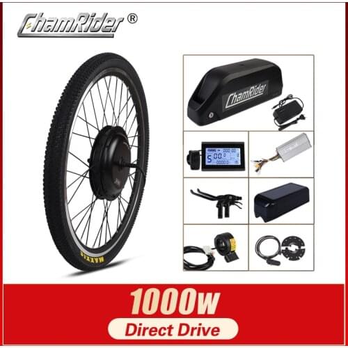 Chamirder 1000W Electirc Bicycle Kit 48V Ebike Conversion kit 52V Direct Drive Motor wheel 20AH Polly Battery Electric Bicycle