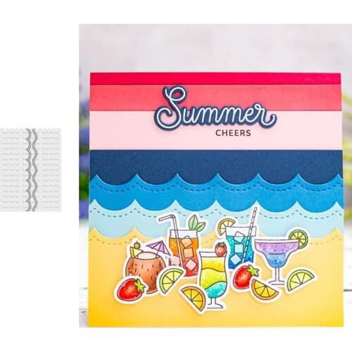 Small Wave Arrival New Metal Cutting Dies Scrapbook Diary Decoration Stencil Embossing Template DIY Greeting Card Albums 2021