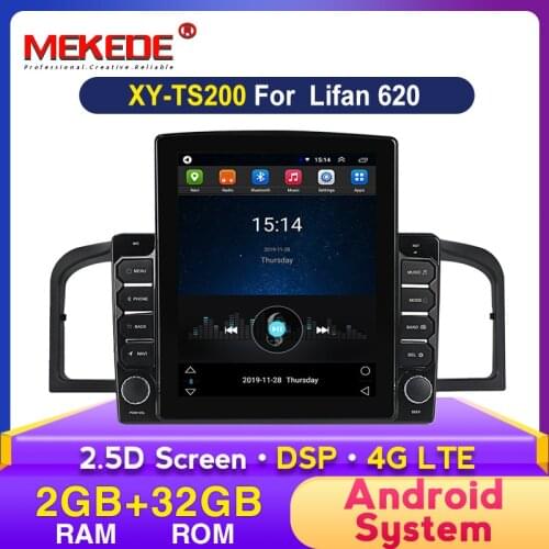 MEKEDE 2.5D HD 4G LTE Android Tesla Screen 9.7inch Car Multimedia Player for Lifan 620 Radio Navigation Stereo No 2din 2 Din DVD