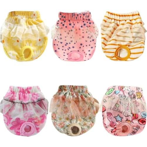 Cute Dog Physiological Pants Teddy Menstrual Pants Small Dogs Pet Underwear Chihuahua Anti-harassment Pants Dog Underwear