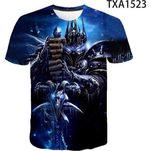 2021 men and women new casual short-sleeved fashion warcraft 3D printed childrens clothing street trend fun wild T-shirt