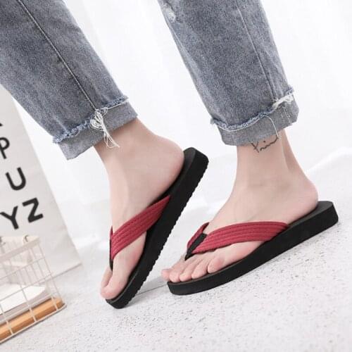 2020 Mens Flip Flops Summer Tide Slippers Non-slip Flip Flops Fashion Platform Sandals And Slippers Outdoor Beach Shoes