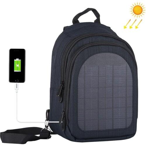 5W Solar Panel Men Backpack Powered Backpack Usb Charging Anti-Theft Laptop Travel Backpacks