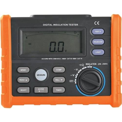 Cheap price digital and analog display 2500V digital insulation resistance tester megger PM5205
