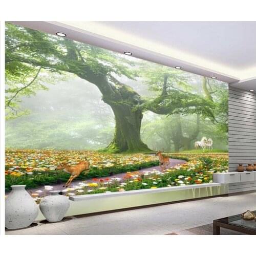 Wallpaper for walls 3d living 3d wallpaper Fantasy Forest TV backdrop 3d bathroom wallpaper mural 3d wallpaper