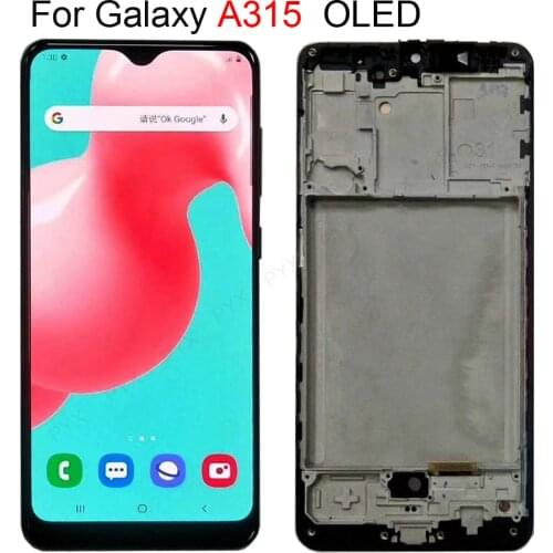 OLED 6.4''For SAMSUNG A31 A315 lcd SM-A315F SM-A315F/DS LCD Touch Screen Digitizer Assembly For galaxy A31 LCD Frame