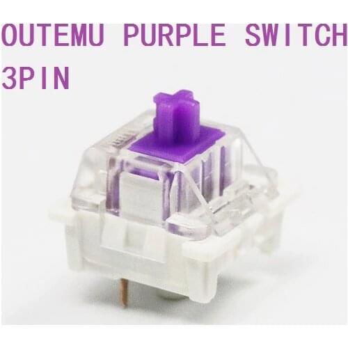 Outemu 3pin clear shell purple 62g Tactile Switch for custom mechnical keyboard gh60 xd64 xd60 eepw84 rgb 87 104