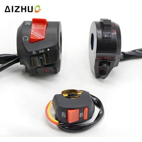 7/8" 22mm Motorcycle Switches Motorbike Horn Button Turn Signal Electric Fog Lamp Light Start Handlebar Controller Switch