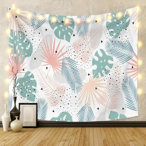 Plant Tapestry Bohemia Light Color Leaves for Livingroom Photography Wall Decor