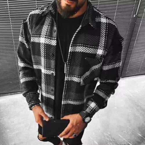 New Mens Casual Pockets Shirts Autumn Man Fashion Long Sleeved Soft Comfort Slim Fit Styles Plaid Shirt Jackets Men Cardigan Top