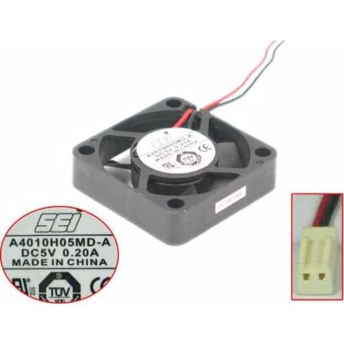 SEI A4010H05MD-A DC 5V 0.20A 40x40x10mm 2-wire Server Square Fan