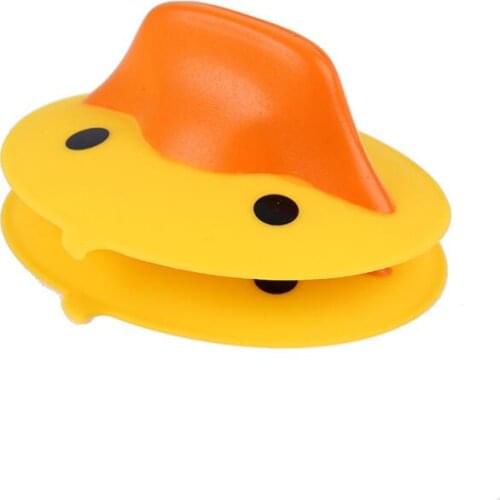Cute Non-slip Anti-hot Cartoons Ducks Shape Silicone Rubber Baking Clips Bow Plate Oven Clamp LX3408