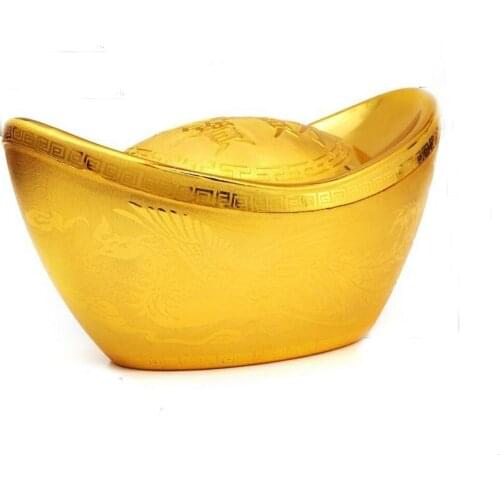 2pcs Middle size shape Plastic empty shoe-shaped gold ingot for candy box&candy jar for home decorations