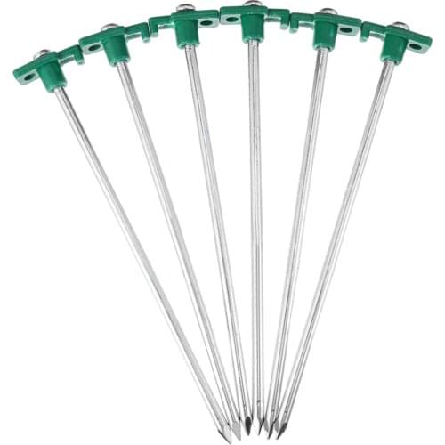 6Pcs Outdoor Camping Tent Stakes Steel Tent Nails Ground Tent Accessories