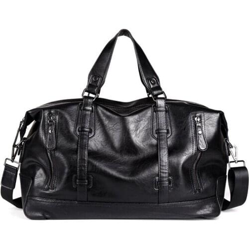 Outdoor Waterproof Top PU Leather Men Sports Gym Bags Training Shoulder Bag With Shoes Pocket Women Travel Fitness Yoga Handbag