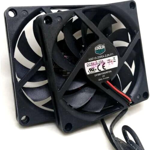 A8010-20RA-2JN-F1 USB fanS 80X10mm 5V 0.25A 8010 8CM Ultra-thin silence cooling fan USB plug