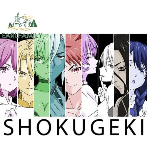 EARLFAMILY 13cm x 9.3cm For Shokugeki No Soma Car Assessoires Stickers Campervan Decal Funny Waterproof Anime Sticker Decor