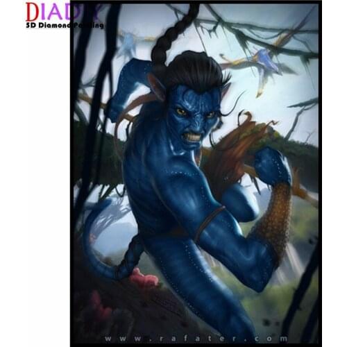 High quality Sci-Fi 3D Movie Avatar diy diamond painting People diamond embroidery cross stitch kit crystal home decoration gift