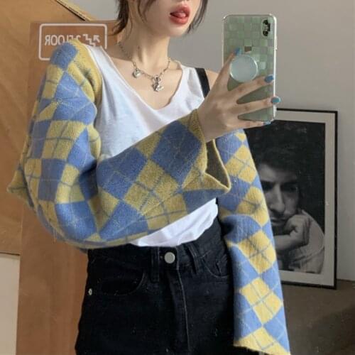 Lingge Retro Design Sense of Minority Sweater Sweater Womens Short Loose Cardigan Coat Autumn Shawl Top