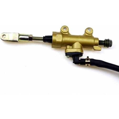 10mm Rear Hydraulic Foot Brake Master Cylinder Lever Quad Pit Dirt Bike ATV Buggy 90cc 110cc