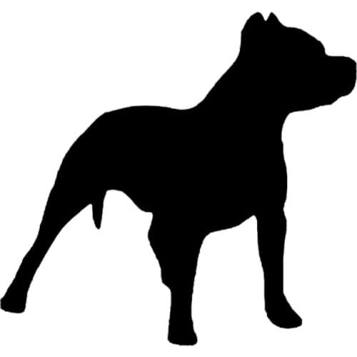 14*13.2CM Pit Bull Dog Silhouette Decoration Car Vinyl Decal Funny Lovely Animal Car Sticker Black/Silver C6-1428
