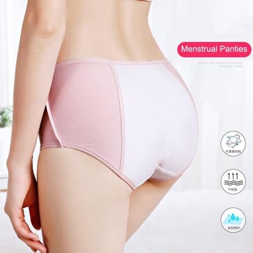 3 layers Protect Menstrual Panties Cotton Womens panties 3pcs Leak Proof Incontinence Womens underwear Female sexy lingerie