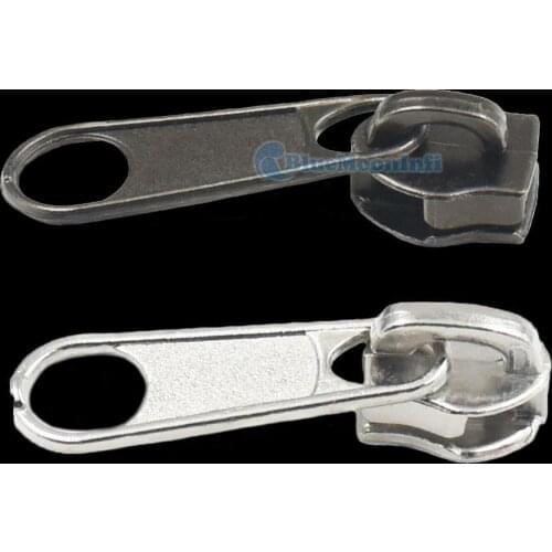 5/10 Pcs / Lot #10 Slider Pull Metal Zipper Slider Molded for Repair Tab Instant Kit Stop Replacement Bottom