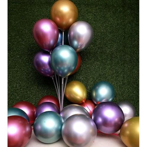 50Pcs 10 Inch 1.8g Metallic Balloons Chrome Air Metal Balls Pearl Latex Ballons Colors Happy Birthday Decoration Party Decor
