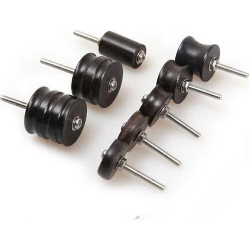 8pcs/set Leather Tool Edge Electric Polishing Slicker Flat/Pointed Head Sandalwood Leathers Craft DIY Tools Tip Burnisher