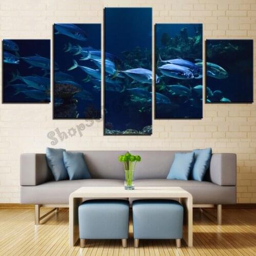Diamond painting 3D full diamond deep sea fish landscape decoration square round Mosaic rhinestone embroidery five pieces TT4956