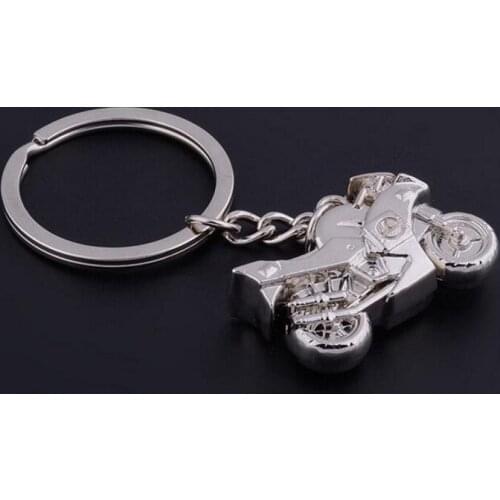 1PC 3D Simulation Model Motorcycle Charms Creation Alloy Key Chain Key Holder Car Sliver Key Chain