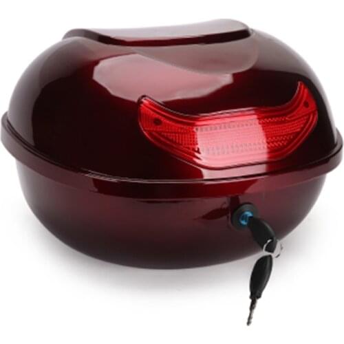 Motorcycle Luggage case ABS Luggage Trunk Lock storage tail Box Moto Toolbox Warning reflection summer Bags