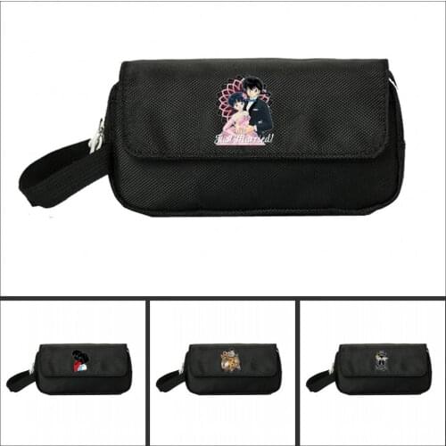 Ranma Nibun-no-Ichi Pencill Case Women Cosmetic Cases Makeup Bag Child Girls student Double pencill Bag Handbag gift
