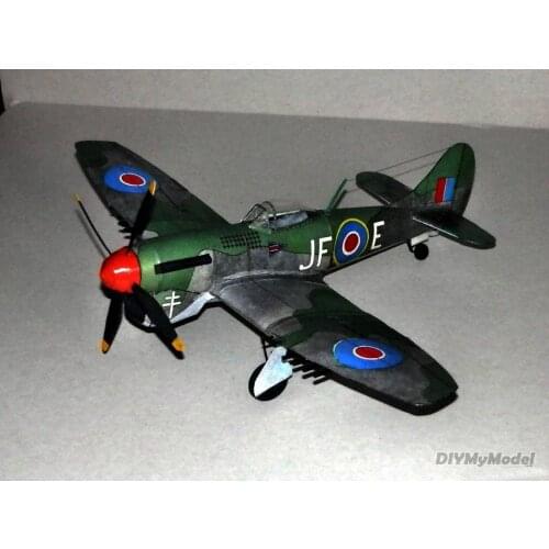 DIYMyModeI British hurricane hawker MK. V fighter DIY Handcraft Paper Model KIT Handmade Toy Puzzles Gift Movie props