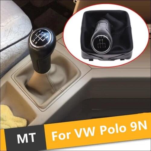 For VW Polo 9N 9N2 GTI 2002 2003 2004 2005 2006 2007 2008 2009 2010 Car 5 Speed Gear Shift Knob Boot Cover Gaitor Collars