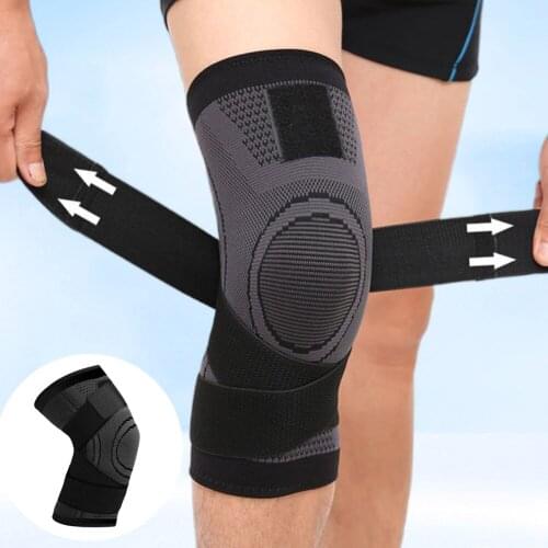 Breathable Sports Compression Knee Protector Strap Pad Elastic Nylon Knee Support Sleeves Running Cycling Protective Bandage Hot
