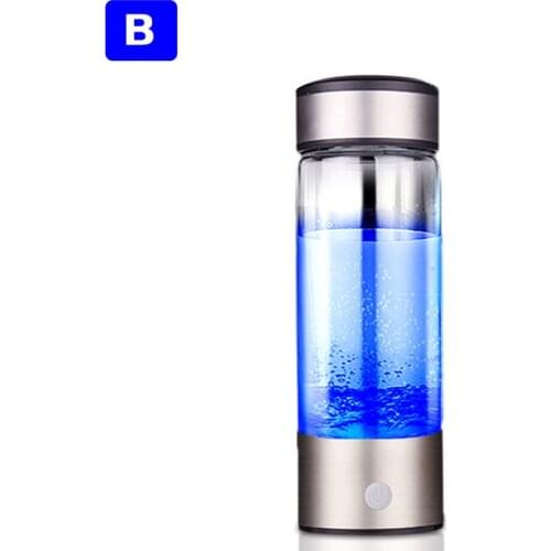350ml Hydrogen Rich Water Generator Japanese Alkaline Energy Glass bottle Anion Water Ionizer Anti USB H2 Healthy smart cup B