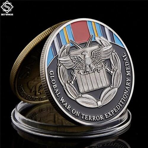 Global War On Terror Expeditionary Medal Commemorative Challenge Copy Coin Collection