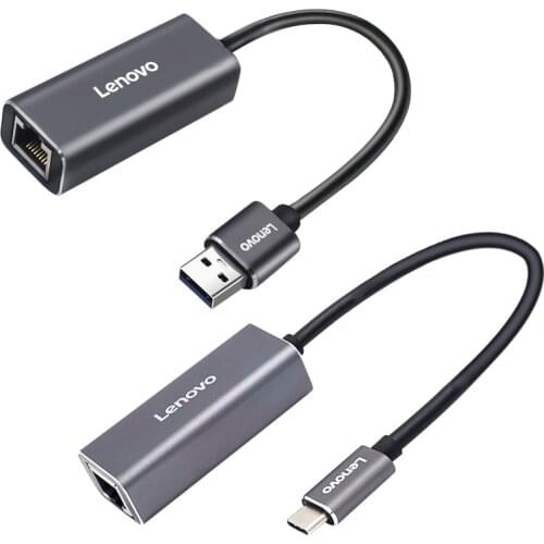Lenovo USB3.0 Type C To RJ45 Wired 1000M Gigabit Ethernet Port Adapter For Desktop Computer Laptop Ultrabook MacBook Converter