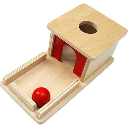 Permanent Target Box Montessori Toy Material Object Permanence Box With Tray Educational Toys For Baby Toddlers Children Kids