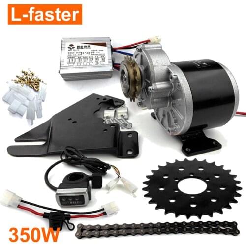 L-faster 350W Electric Bike Conversion Kit For Disc Brake Bike Economical Electric Thumb Throttle Engine Kit