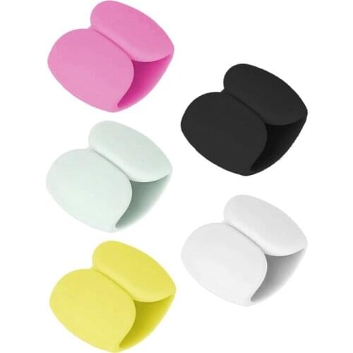 Cute Winder Wire Straps Holder Round Clips for Data Cable Earphone Wrap Storage 4Pcs 4 Solid Color Home Office Desk Tidy