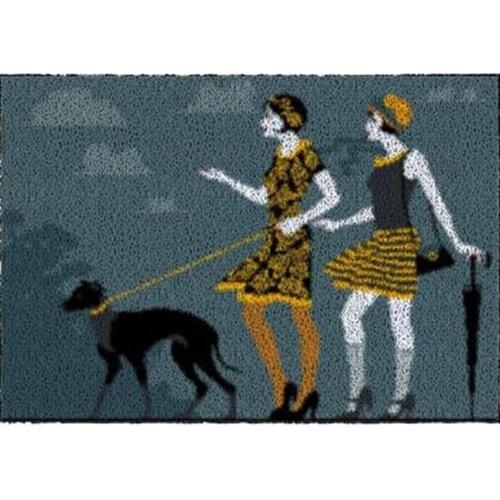 Carpet embroidery set Latch hook rug kits with Pre-Printed Pattern Hobby and needlework Home decoration Tapestry Hook mat Dog