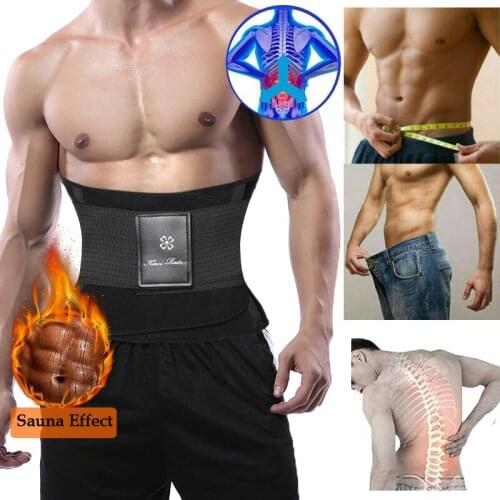 Neoprene Waist Trimmer Ab Belt for Men Weight Loss Trainer Corset Slimming Body Shaper Workout Sauna Sweat Band Faja Shapewear